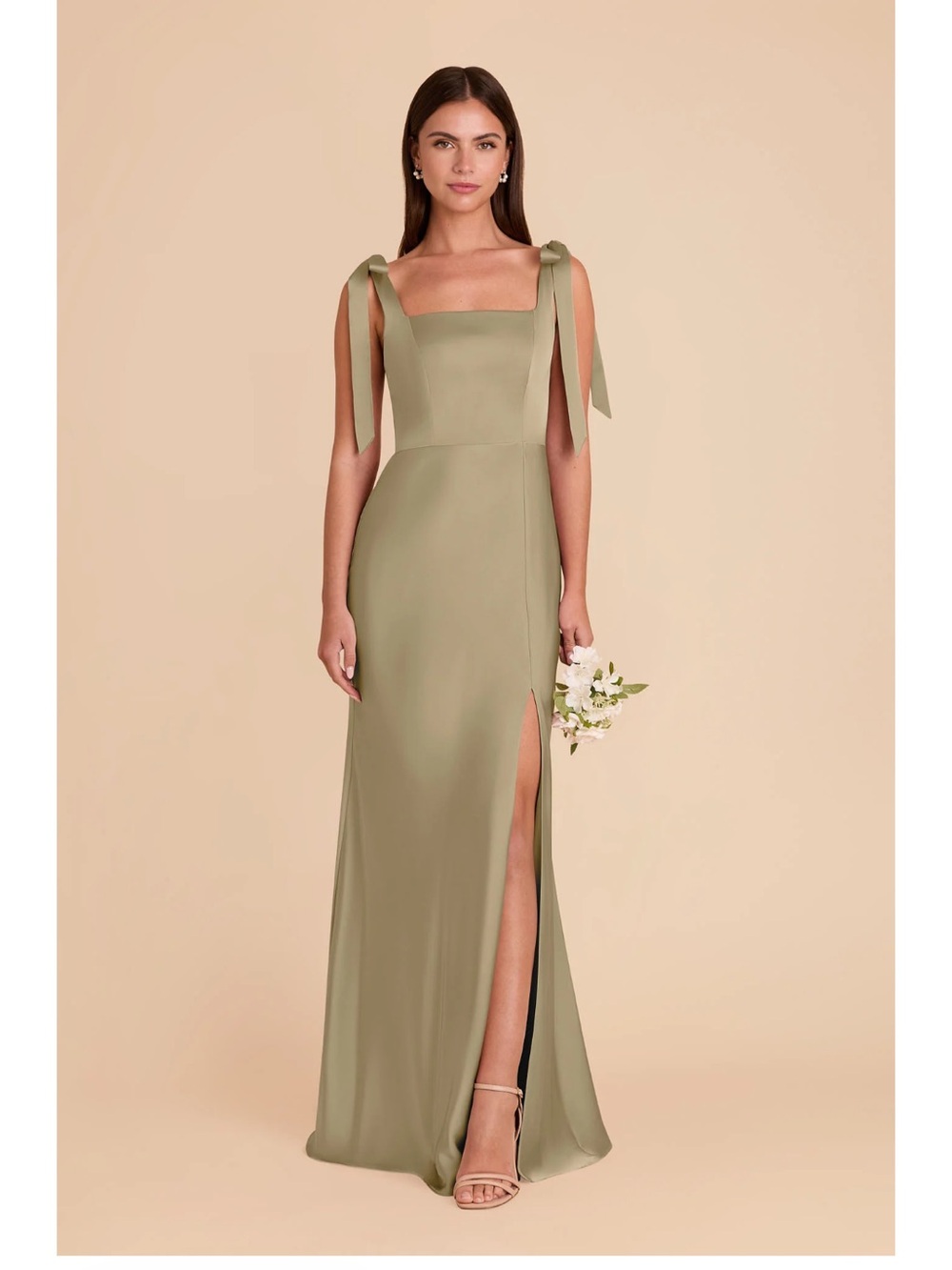 Birdy Grey Alex Dress Matte Satin Moss Green